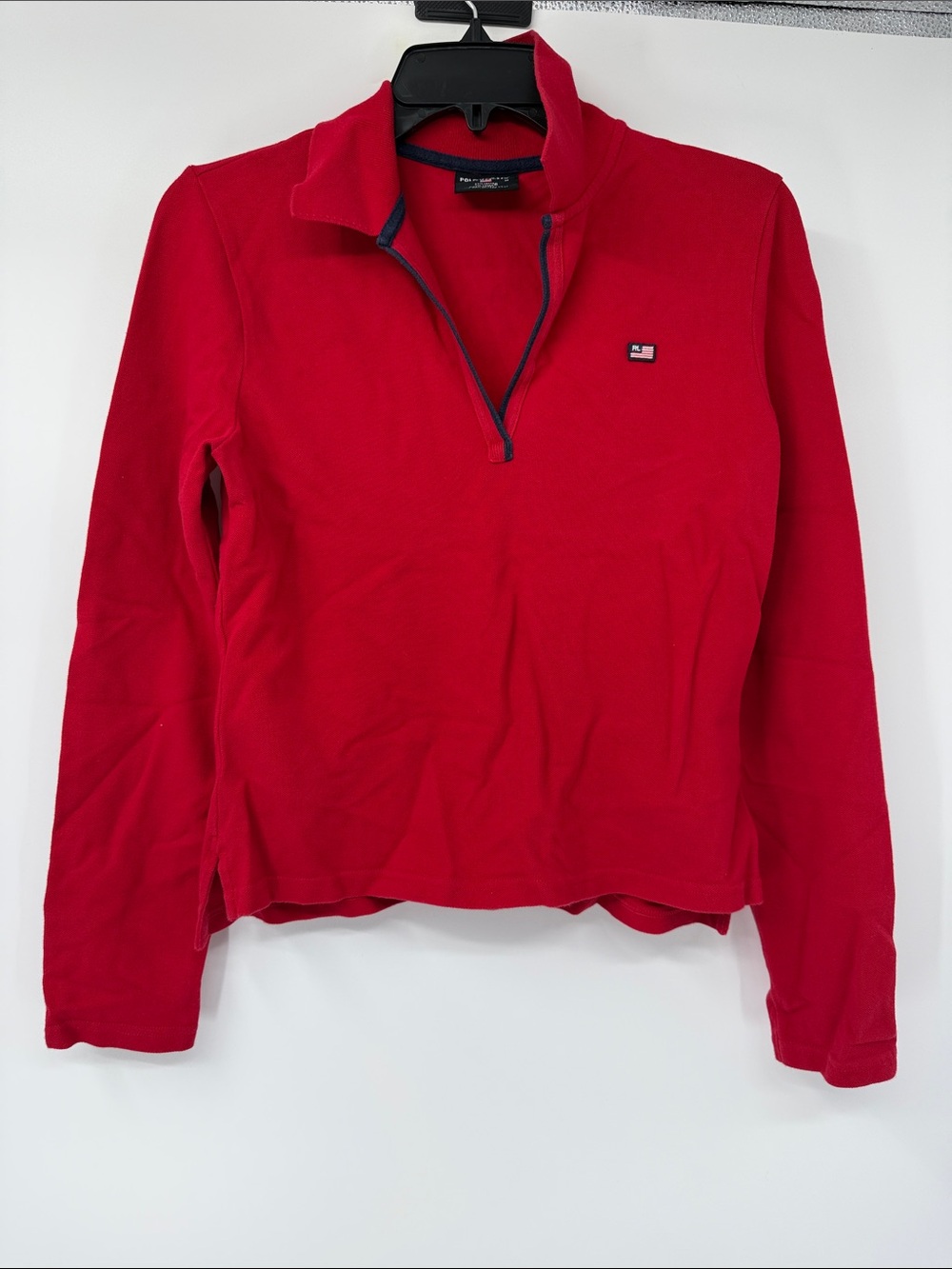 Polo Ralph Lauren Vintage Red Polo Sweatshirt Size M